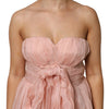 Dolce & Gabbana Pink Silk Chiffon A-line Pleated Midi Dress