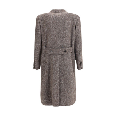 Dolce & Gabbana Gray Fleece Wool Coat