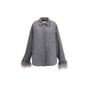 Valentino Gray Fleece Wool Clothing