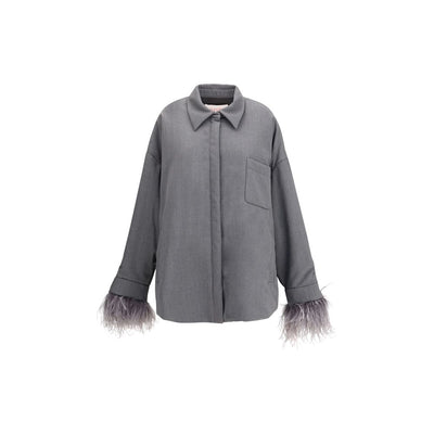 Valentino Gray Fleece Wool Clothing