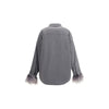 Valentino Gray Fleece Wool Clothing
