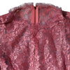 Dolce & Gabbana Pink Floral Lace Long Sleeve Midi Dress