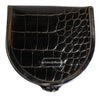 Dolce & Gabbana Black Polished Crocodile Leather Mens Coin Purse Wallet