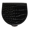 Dolce & Gabbana Black Polished Crocodile Leather Mens Coin Purse Wallet