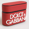 Dolce & Gabbana Red White Silicone Embossed Logo Accessory Airpods Case