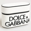 Dolce & Gabbana White Black Rubber Logo Embossed Accessory Airpods Case