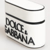 Dolce & Gabbana White Black Rubber Logo Embossed Accessory Airpods Case
