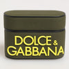 Dolce & Gabbana Army Green Rubber Logo Embossed Accessory  Airpods Case