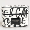 Dolce & Gabbana Black White Leather Monogram Print Logo Holder Airpods Case