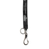 Dolce & Gabbana Black Silver Nylon DG Crown Men's Holder Keychain Keyring