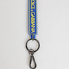 Dolce & Gabbana Blue Yellow DG Rubber Logo Silver Men's Holder Keyring