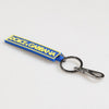 Dolce & Gabbana Blue Yellow DG Rubber Logo Silver Men's Holder Keyring