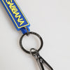 Dolce & Gabbana Blue Yellow DG Rubber Logo Silver Men's Holder Keyring