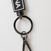 Dolce & Gabbana Black White DG Rubber Logo Silver Men's Holder Keyring