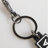 Dolce & Gabbana Black White DG Rubber Logo Silver Men's Holder Keyring