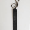 Dolce & Gabbana Black White Polyester DG Logo Silver Men Keychain Keyring