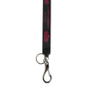 Dolce & Gabbana Black Burgundy Nylon DG Logo Crown Holder Keychain Keyring