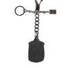 Dolce & Gabbana Black Red Military Leather Patch DG Logo Keychain Keyring