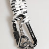 Dolce & Gabbana Black White Polyester Tape String DG Logo Keychain Keyring
