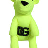 Dolce & Gabbana Neon Green Bear Embroidered Logo Men Keychain Clasp  Keyring
