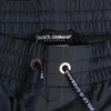Dolce & Gabbana Navy Blue Polyester Nylon Pinstripe Men's Swimwear