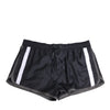 Dolce & Gabbana Black White Polyester Logo Elastic Waistband Swimwear