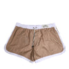 Dolce & Gabbana Brown White Polyester Re-Edition Shorts Swimwear