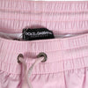 Dolce & Gabbana Pink Nylon Logo Side Stripe Beachwear Men Swimwear