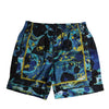 Dolce & Gabbana Blue Marble Print Logo Men Boxer Short Swimwear