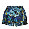 Dolce & Gabbana Blue Marble Print Logo Men Boxer Short Swimwear