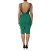 Dolce & Gabbana Dark Green Sleeveless Rayon Bodycon Dress