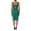 Dolce & Gabbana Dark Green Sleeveless Rayon Bodycon Dress