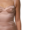 Dolce & Gabbana Blush Pink Silk Satin Bustier Midi Bodycon Dress
