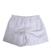 Dolce & Gabbana White Blue Cotton Striped Button Fly Shorts Swimwear