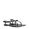 Versace Black Leather Flip-Flop Sandals