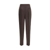 Giorgio Armani Brown Fleece Wool Casual Pants