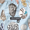 Dolce & Gabbana Blue Seashell Print Nylon Men Shorts Swimwear