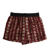 Dolce & Gabbana Burgundy Silk Coin Print Men Boxer Short Swimwear