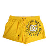 Dolce & Gabbana Yellow Nylon Logo Print Men Boxer Short Swimwear