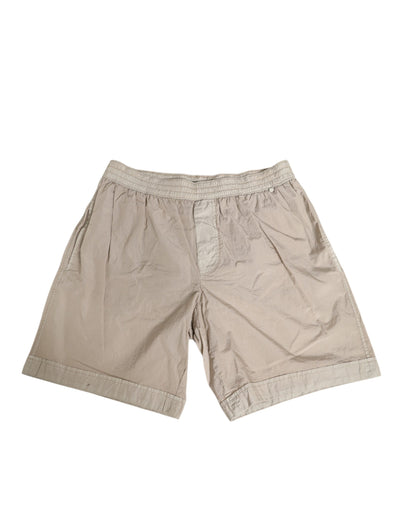 Dolce & Gabbana Beige Nylon Beachwear Men Boxer Short Swimwear
