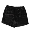 Dolce & Gabbana Black Silk Satin Elastic Men Boxer Short Swimwear