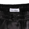Dolce & Gabbana Black Silk Satin Elastic Men Boxer Short Swimwear