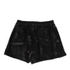 Dolce & Gabbana Black Silk Satin Elastic Men Boxer Short Swimwear