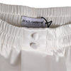 Dolce &amp; Gabbana Weiße Seidensatin Elastische Herren Boxershorts Badebekleidung