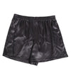 Dolce & Gabbana Black Satin Silk Elastic Men Boxer Short Swimwear
