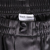Dolce & Gabbana Black Satin Silk Elastic Men Boxer Short Swimwear