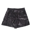 Dolce & Gabbana Black Satin Silk Elastic Men Boxer Short Swimwear