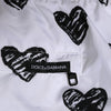Dolce & Gabbana White Black Heart Print Men Boxer Short Swimwear