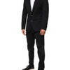 Dolce & Gabbana Dark Blue Cotton Men Jacket Coat Blazer Suit