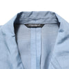 Dolce & Gabbana Light Blue Linen Double Breasted Men Jacket Blazer